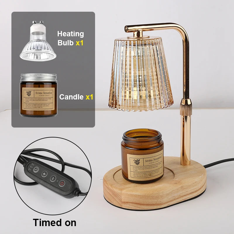 With Candle Set A Emitting Color Dimmable Candle Warmer Lamp With Timer For Cozy Decor