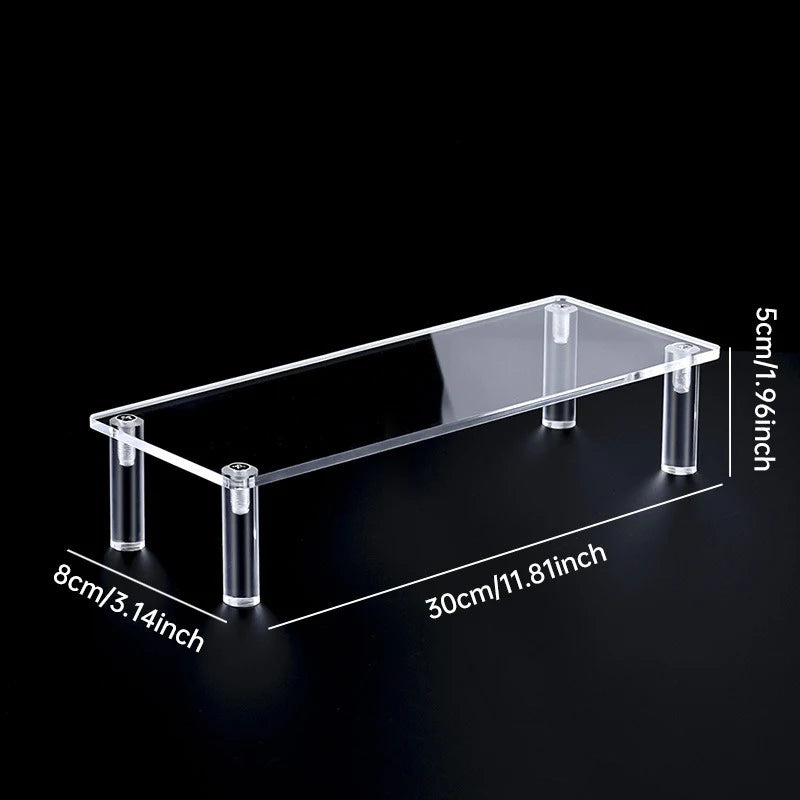 D5208-3008-1T Color Acrylic Tiered Display Stand – Transparent Organizer Rack