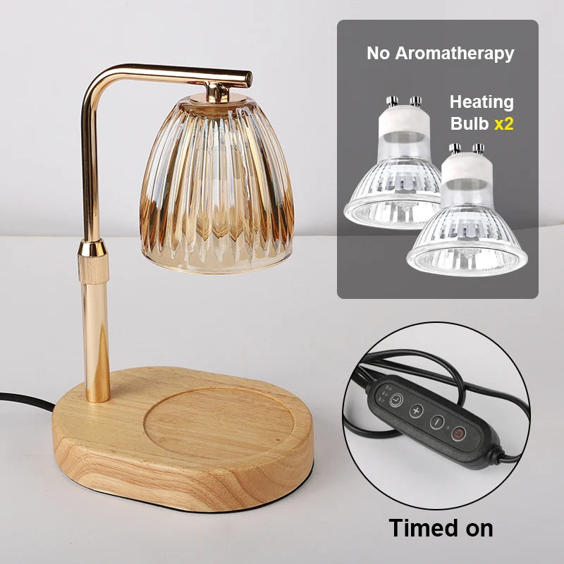 RGB Emitting Color Dimmable Candle Warmer Lamp With Timer For Cozy Decor