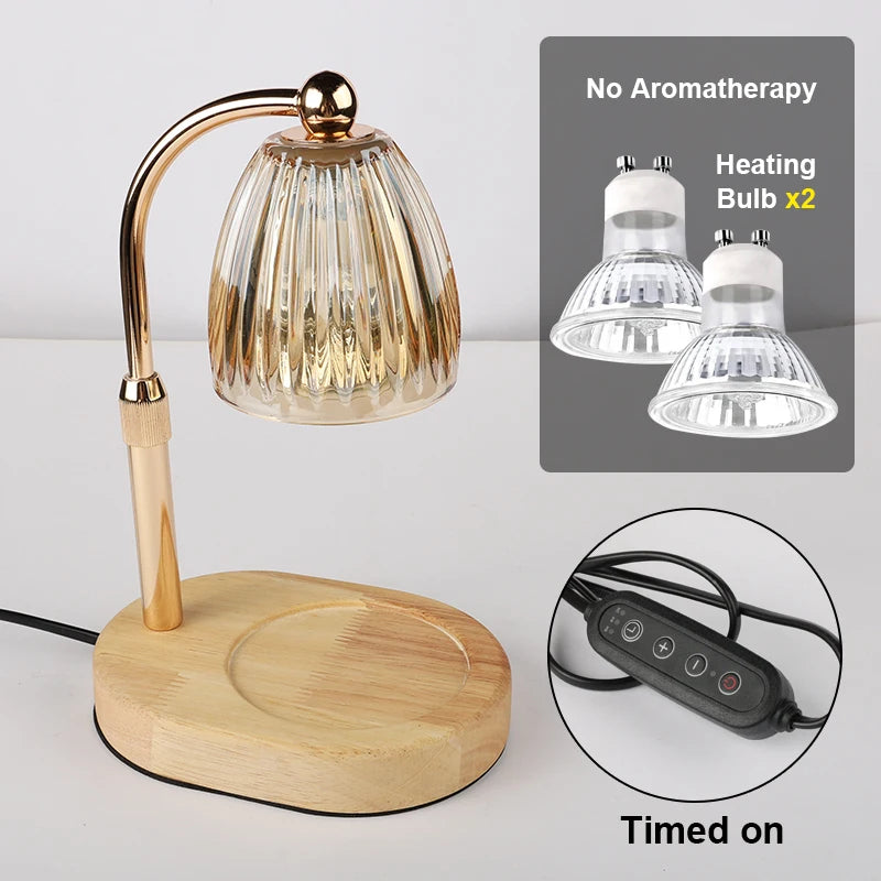 Warm White Emitting Color Dimmable Candle Warmer Lamp With Timer For Cozy Decor