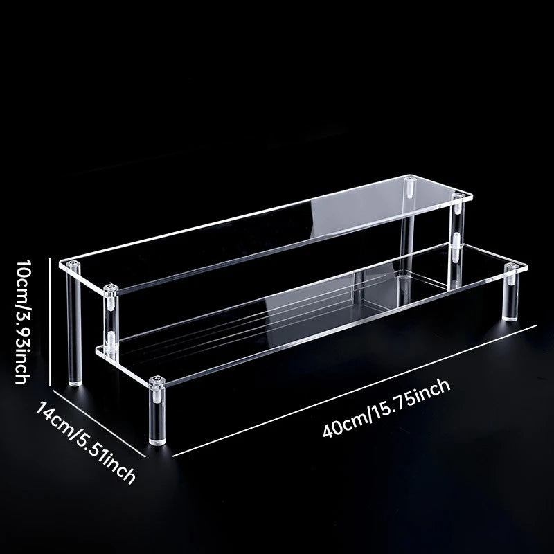 D5208-4008-2T Color Acrylic Tiered Display Stand – Transparent Organizer Rack