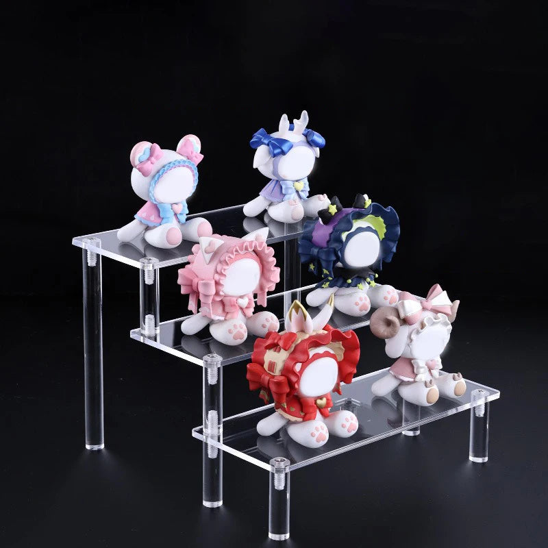 Acrylic Tiered Display Stand – Transparent Organizer Rack