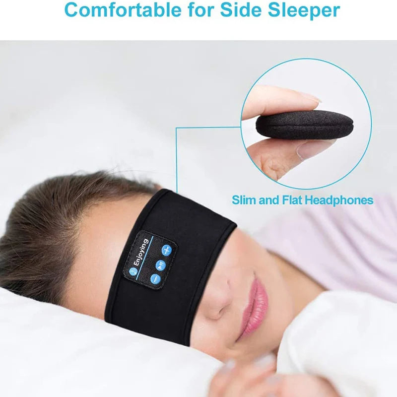 Bluetooth Sleep Headband Headphones Eye Mask With Mic