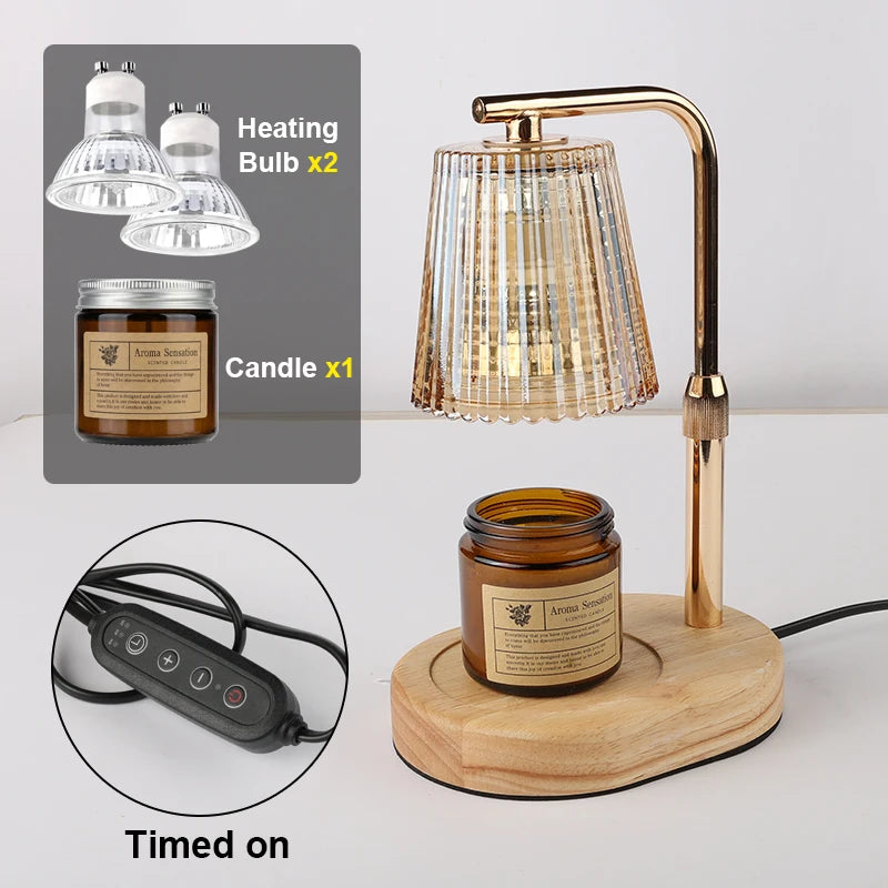 With Candle Set B Emitting Color Dimmable Candle Warmer Lamp With Timer For Cozy Decor