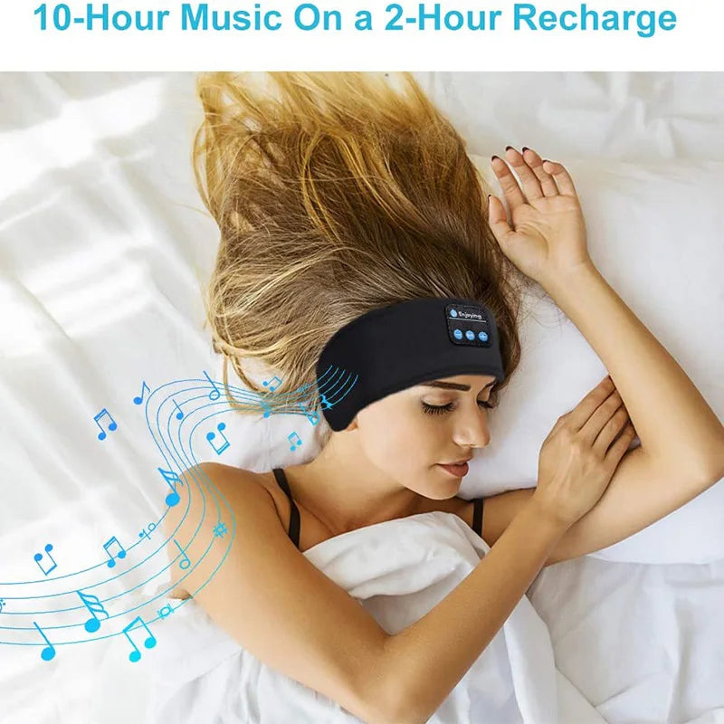 Bluetooth Sleep Headband Headphones Eye Mask With Mic