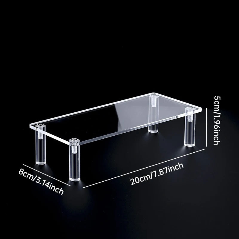 D5208-2008-1T Color Acrylic Tiered Display Stand – Transparent Organizer Rack