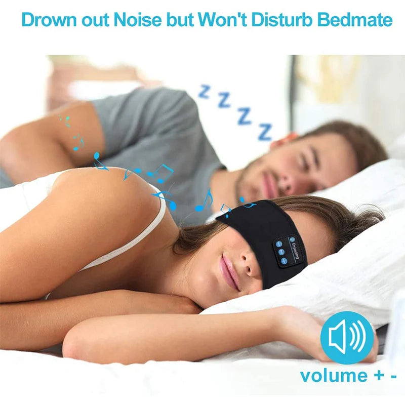 Bluetooth Sleep Headband Headphones Eye Mask With Mic